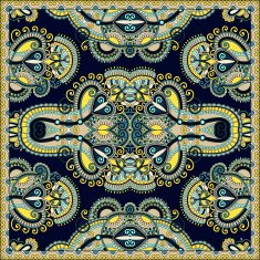Traditional ornamental floral paisley bandanna You can use this N22