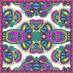 Traditional ornamental floral paisley bandanna You can use this N23
