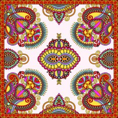 Traditional ornamental floral paisley bandanna You can use this N27