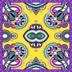 Traditional ornamental floral paisley bandanna You can use this N28