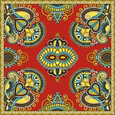 Traditional ornamental floral paisley bandanna You can use this N30
