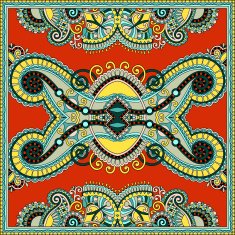 Traditional ornamental floral paisley bandanna You can use this N32