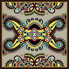 Traditional ornamental floral paisley bandanna You can use this N33