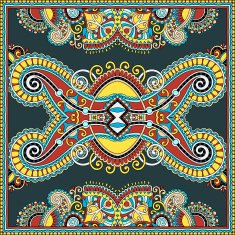 Traditional ornamental floral paisley bandanna You can use this N34