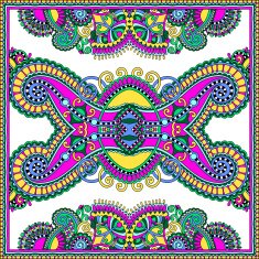 Traditional ornamental floral paisley bandanna You can use this N36