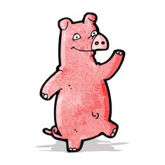 cartoon funny pig