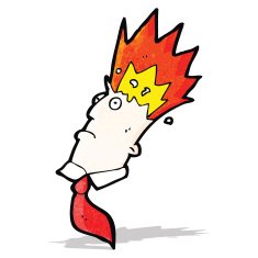 cartoon man with exploding head N3
