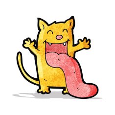 cartoon cat sticking out tongue N2