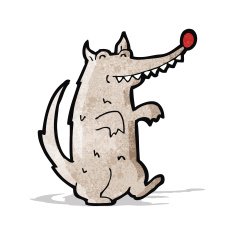 Cartoon Wolf N25