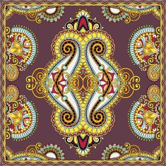 Traditional ornamental floral paisley bandanna You can use this N39