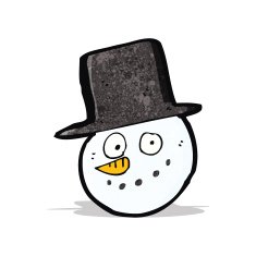 cartoon snowman face