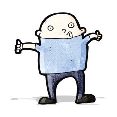 cartoon man giving thumbs up sign N2