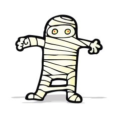 cartoon halloween mummy N3