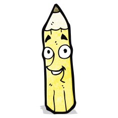 Pencil Cartoon Character N11