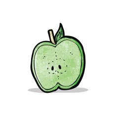 cartoon sliced apple N2
