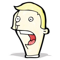 cartoon shocked man N16