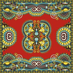 Traditional ornamental floral paisley bandanna You can use this N44