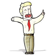 cartoon boss giving orders