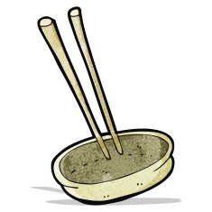 cartoon chopsticks and bowl