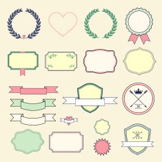 Set of retro stuff for vintage design