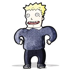 cartoon excited man N12