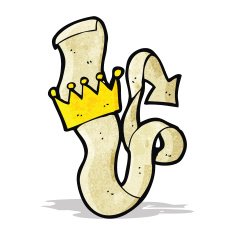 cartoon crown and scroll N3