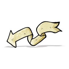 decorative scroll arrow cartoon N2