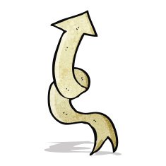 decorative scroll arrow cartoon N3