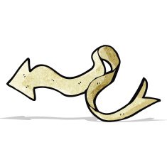 decorative scroll arrow cartoon N6