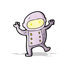 cartoon little spaceman