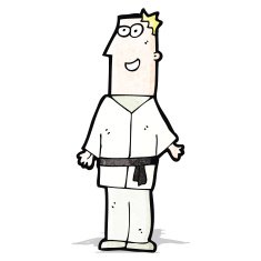 cartoon karate expert