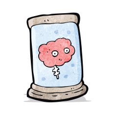 cartoon brain in jar N5
