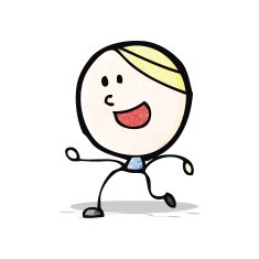 cartoon happy doodle man N14