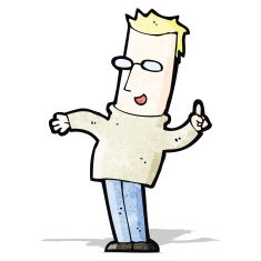 cartoon man with idea N20