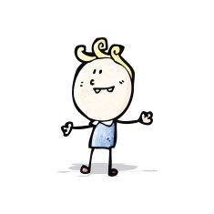 cartoon happy doodle man N15