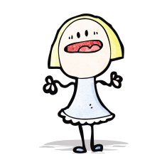 cartoon nervous woman N2