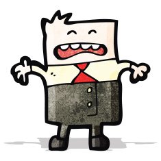 cartoon stressed boss