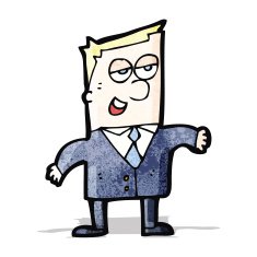 cartoon slick businessman