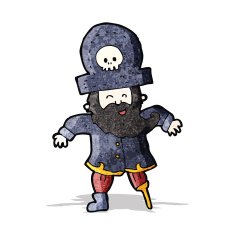 cartoo pirate captain