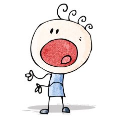 cartoon complaining doodle man N6