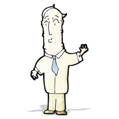 cartoon waving man N17