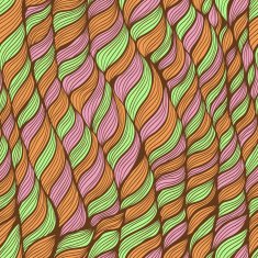 Seamless pattern with abstract leaves