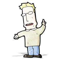 cartoon man with idea N21