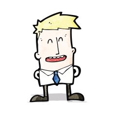 cartoon happy man N19