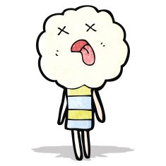 cute cloud head creature cartoon
