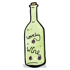 lovely wine cartoon