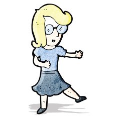 happy woman wearing glasses