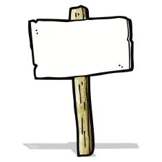 blank signpost cartoon