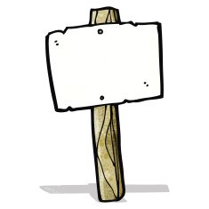 blank signpost cartoon N2