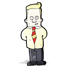 cartoon friendly office guy